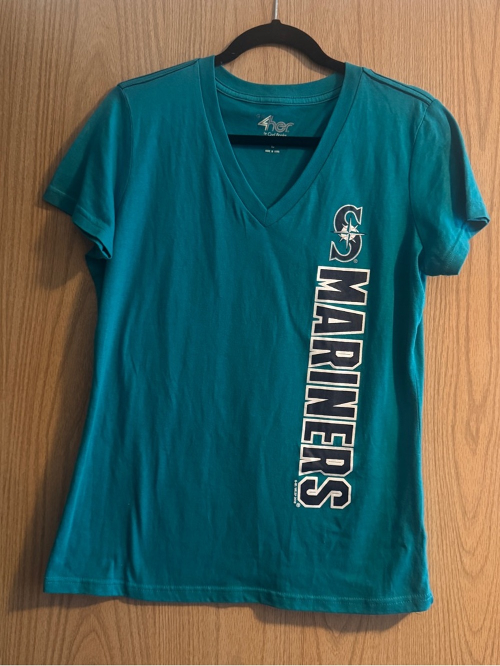 🖤5/$20 Seattle Mariners Teal V-Neck Tee - Picture 2 of 7